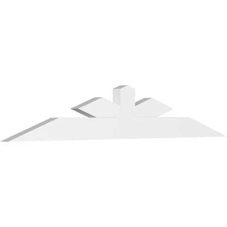 Ekena Millwork Saratoga Architectural Grade PVC Gable Bracket, 60"W x 10"H x 2"D x 4"F, 4/12 Pitch GBP060X10X0204SAR00